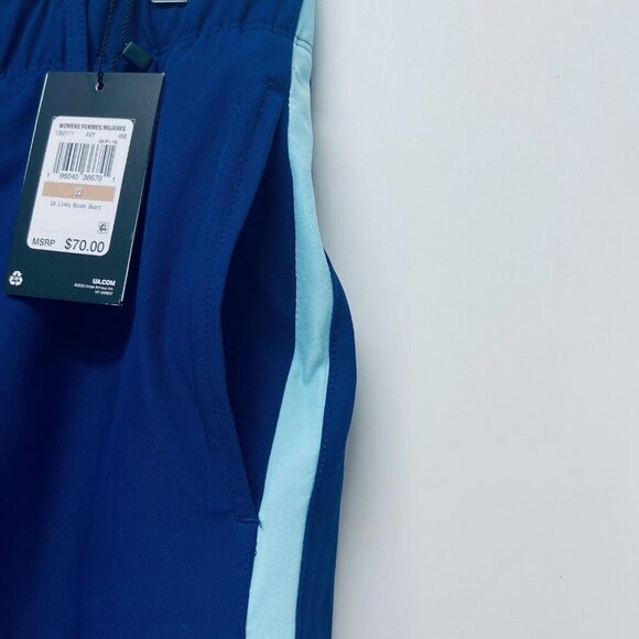 Under Armour Links Woven Skort Size 12 Womens Lightweight Stretch Blue Golf New - Picture 9 of 13